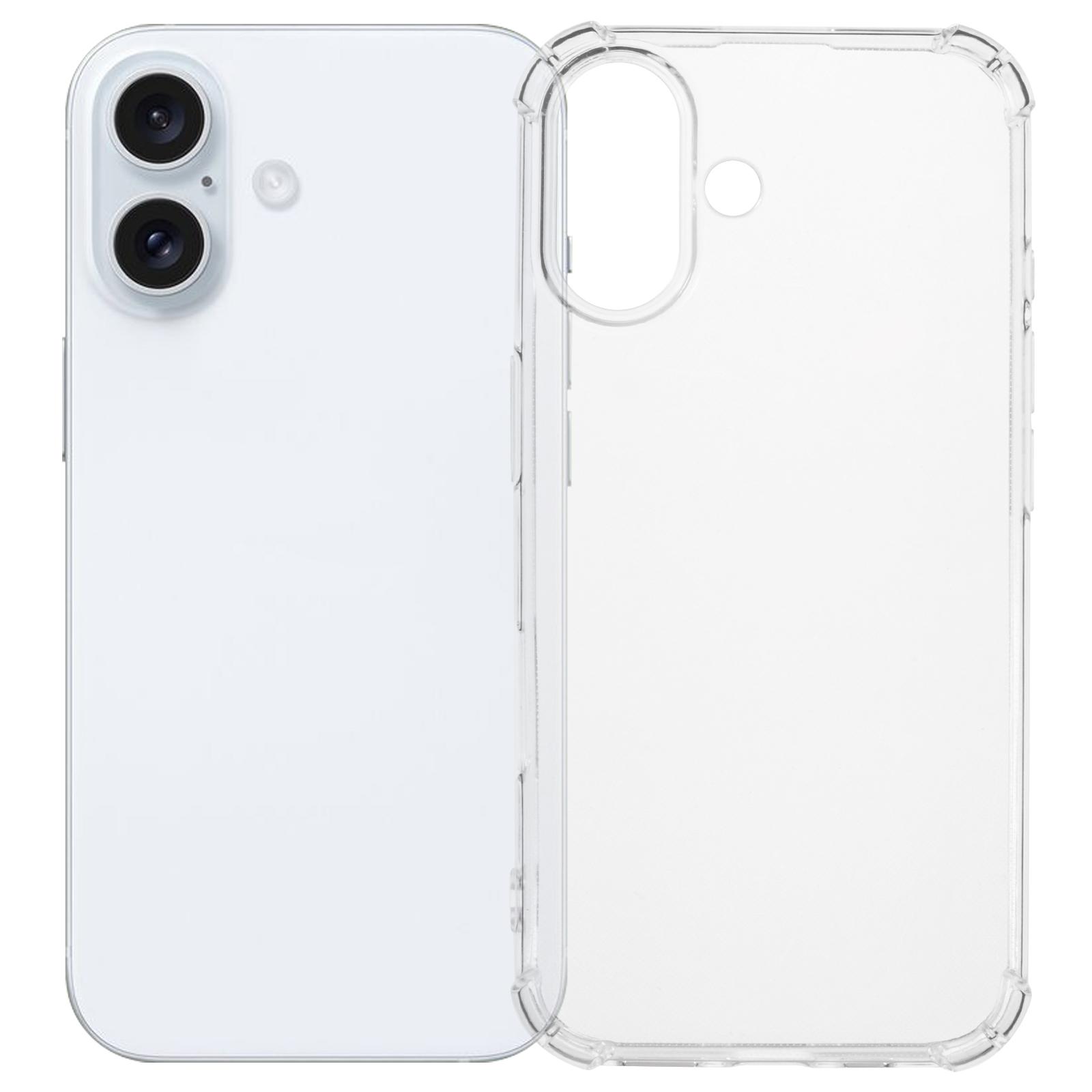 

Чохол для iPhone 16, прозорий м’який чохол для телефону з ТПУ, 4 кути на подушці