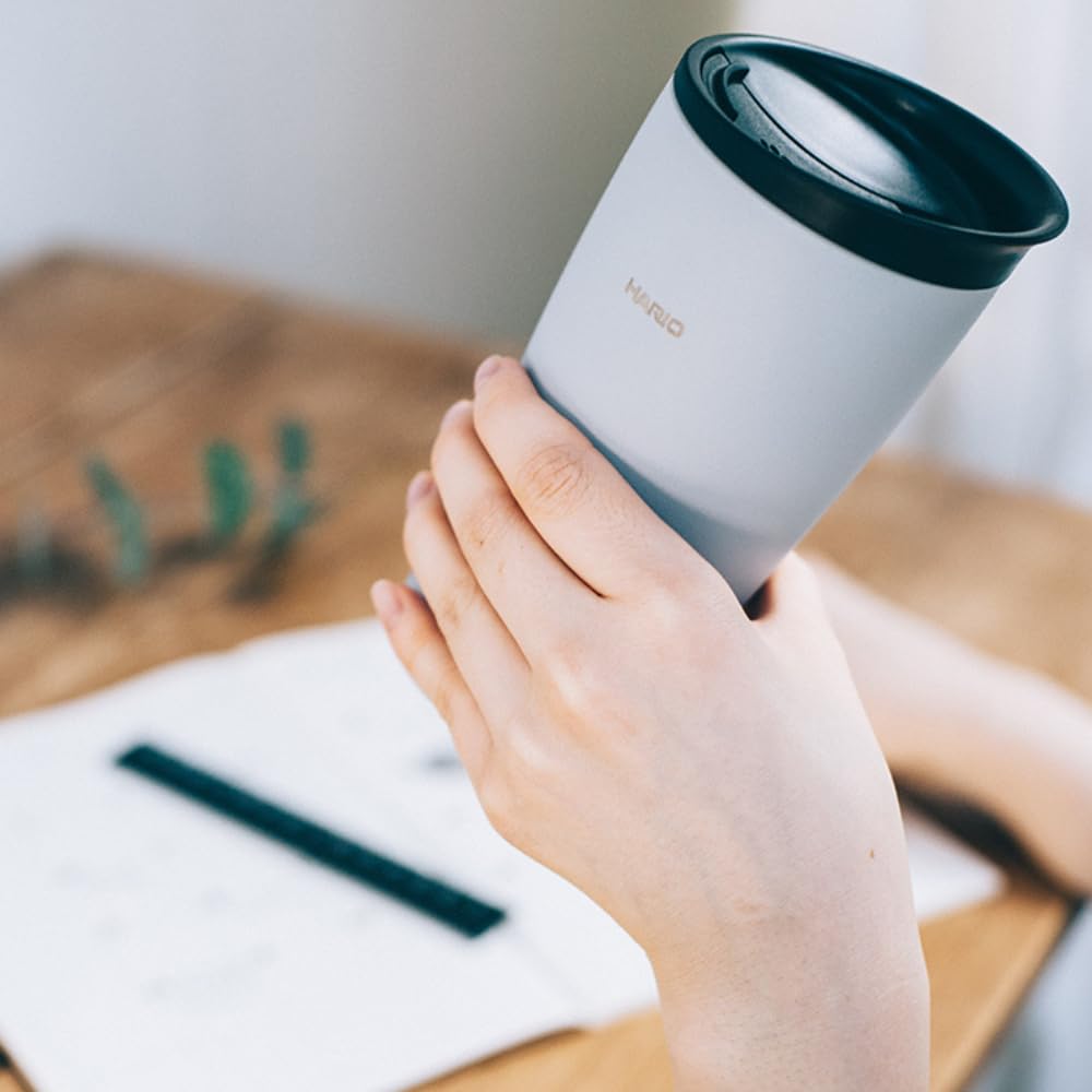 HARIO Tumbler Gray 300ml HARIO Thermal Tumbler with Lid Stainless Steel Present Gift Present STF-300-GR