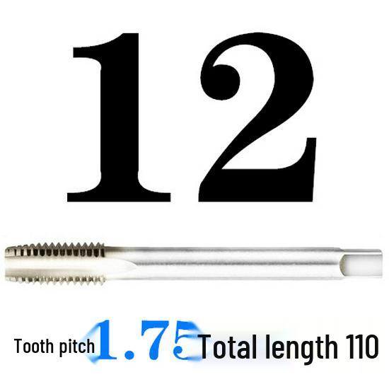 Extended Shank Fine Thread Tap for Hand and Machine Use, Non-standard Sizes M4-M24