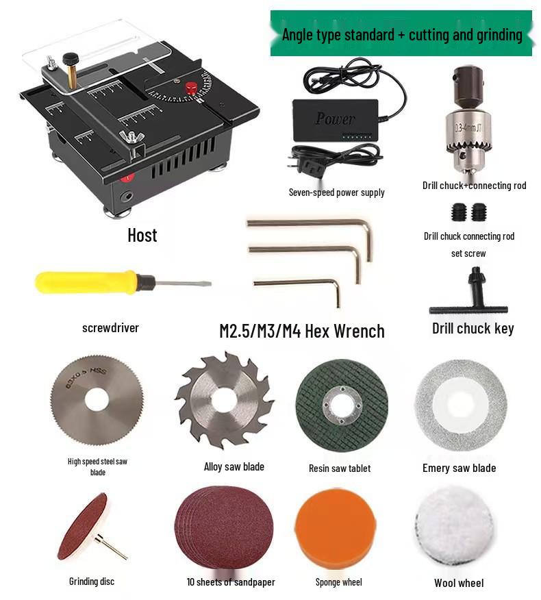 Compact Mini Table Saw for Precision Woodworking and Acrylic Cutting