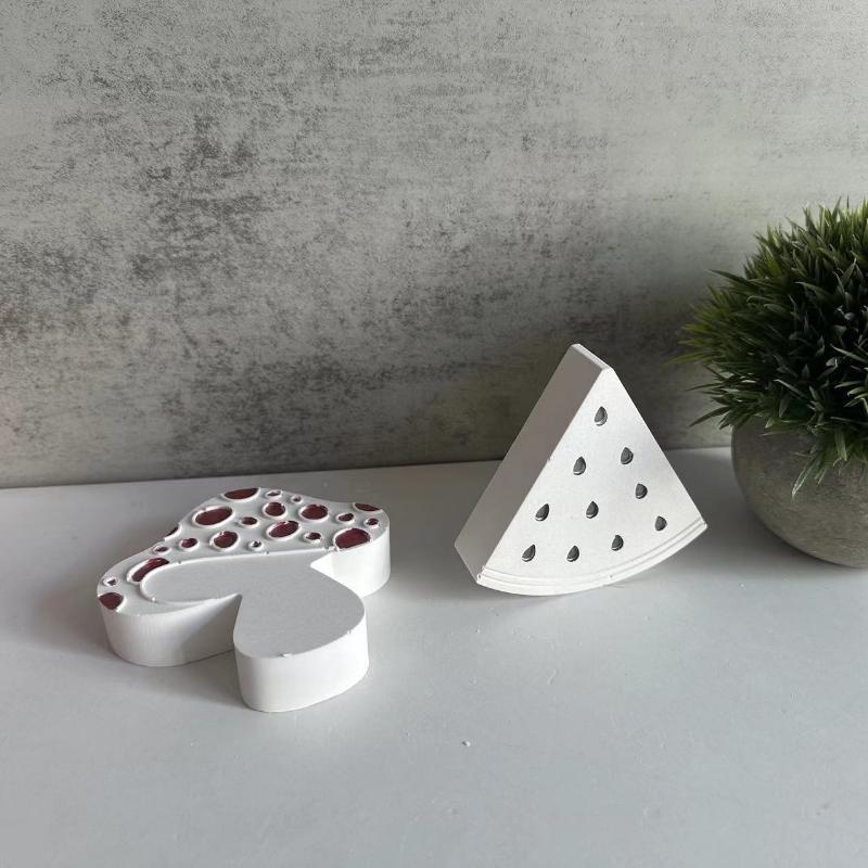 Creative Handmade Mushroom Car Mounted Silicone Molds Watermelon Fragrance Expanding Gypsum Mold Aromatherapy Candle Molds