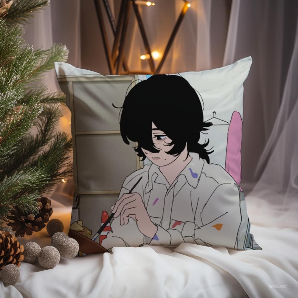 Anime Look Back S-Suddenly Cushion Cover Premium Comfort Reversible Pillow Cove -Two In One Design for Any Room & Car Interior