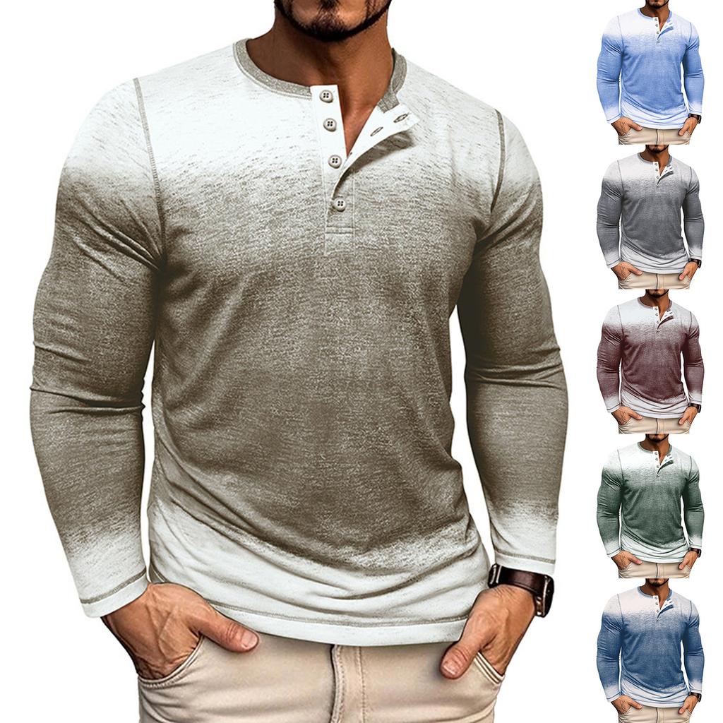 Men's Tie- Long Sleeve Tops Men's Casual Fashion Long Sleeve Tops