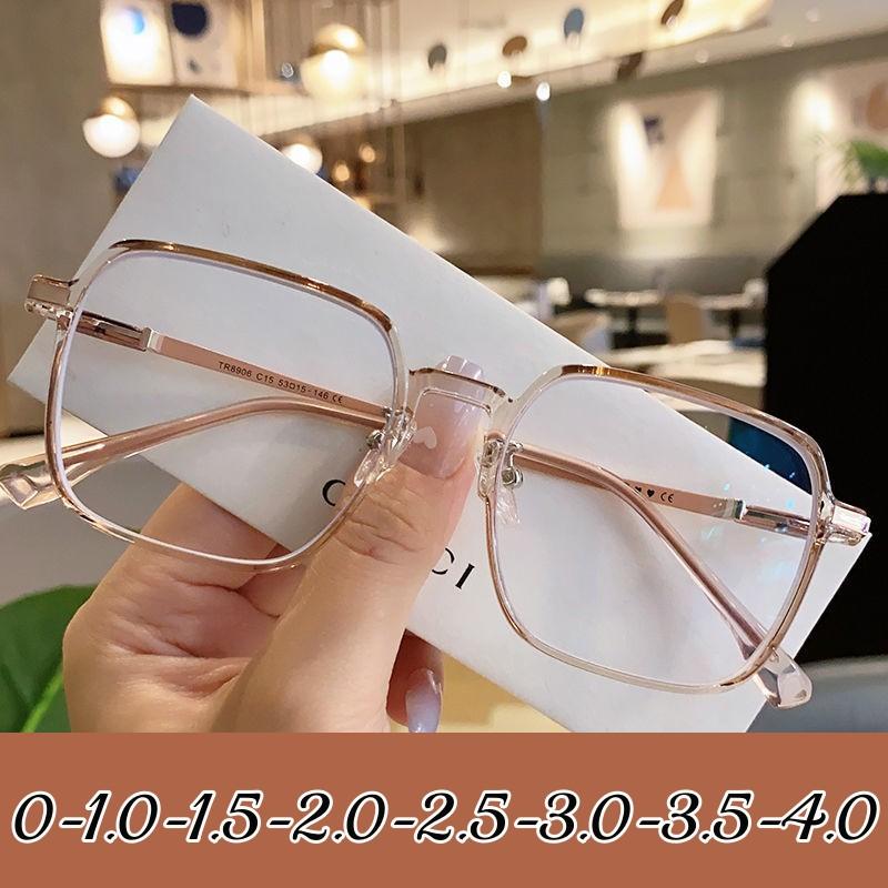 Nuovi occhiali da vista miopia alla moda per donne e uomini, occhiali da vista quadrati trasparenti, occhiali da vista retrò con diottrie negative, prescrizione ottica
