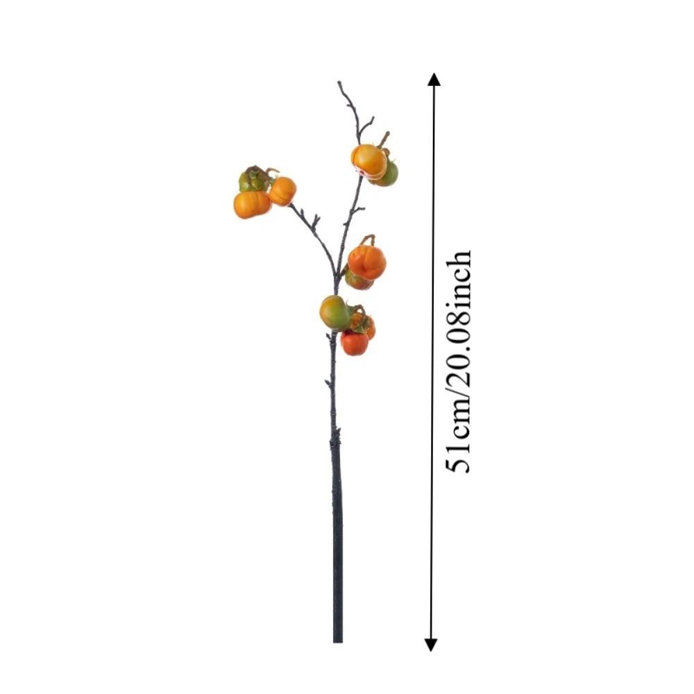 Realistic Artificial Pumpkin Branches Foam Elegant Simulation Pumpkin Handmade Flower Arrangement Fake Plants Table Centerpiece