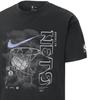 Nike Brooklyn Nets Courtside Max90 Letter Pattern Printed Basketball Short Sleeve T-Shirt Men Tops Black FN2041-010