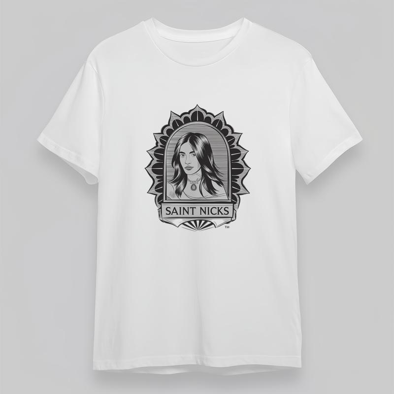 

Women s Plus Size Classic T-Shirt Elegant Woman Portrait Saint Nicks Design Tee 4XL