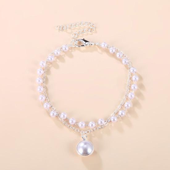 Ručně vyráběný náramek z umělých perel pro ženy, nastavitelný slitinový náramek, náhrdelník z imitace perel, retro šperky k narozeninovým dárkům
