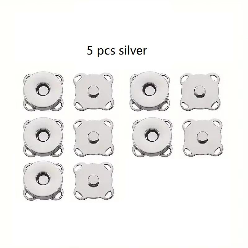 Magnetic Snap Buttons Metal Plum Blossom Sew on Button Clasps Fasteners for Purses Handbag Clothes DIY Accessories