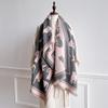 Heart Pattern Winter Women Scarf Premium Double-Sided Faux Cashmere Warm Scarves Luxury Wrap Shawls Blanket Pashmina Neckerchief