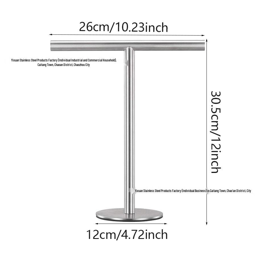 Space-Saving Vertical Towel Rack for Bathroom or Kitchen Countertop Storage
