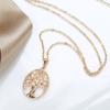 Ornaments, Hollow-Out Christmas Tree Necklace Women'S Exaggerated Creative Accessories 585 Rose Gold Pendant Collarbone Chain