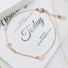 Korean Style Titanium Steel Heart & Letters Anklet for Women