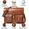 Rustic Leather Laptop Messenger Bag, Personalized Briefcase, Crossbody Office Satchel, Handmade Gift for Men, Valentine Present