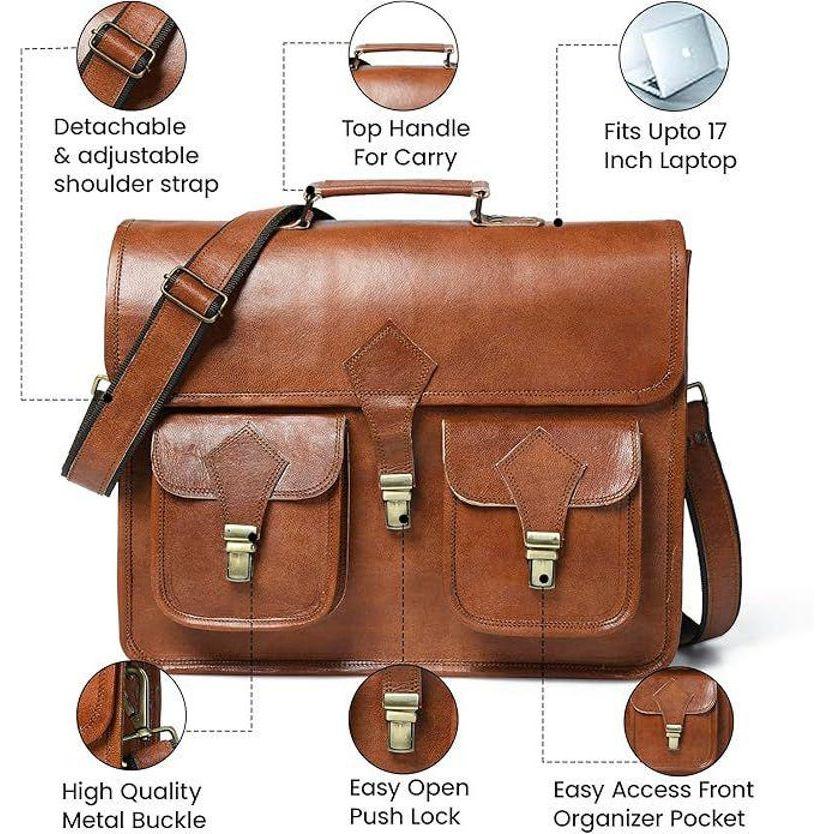 Rustic Leather Laptop Messenger Bag, Personalized Briefcase, Crossbody Office Satchel, Handmade Gift for Men, Valentine Present