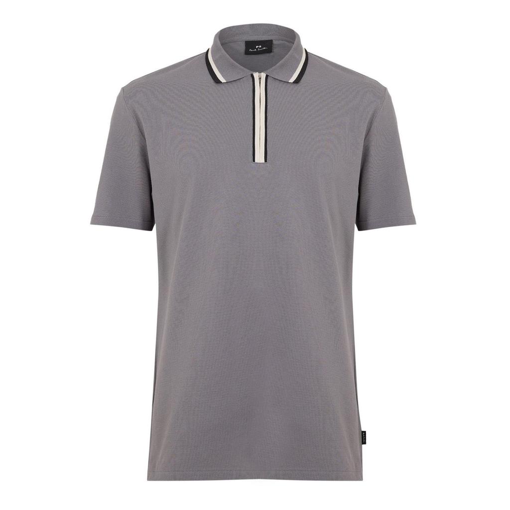 Paul Smith Mens Zipped Tailored Short-Sleeved Polo Shirt