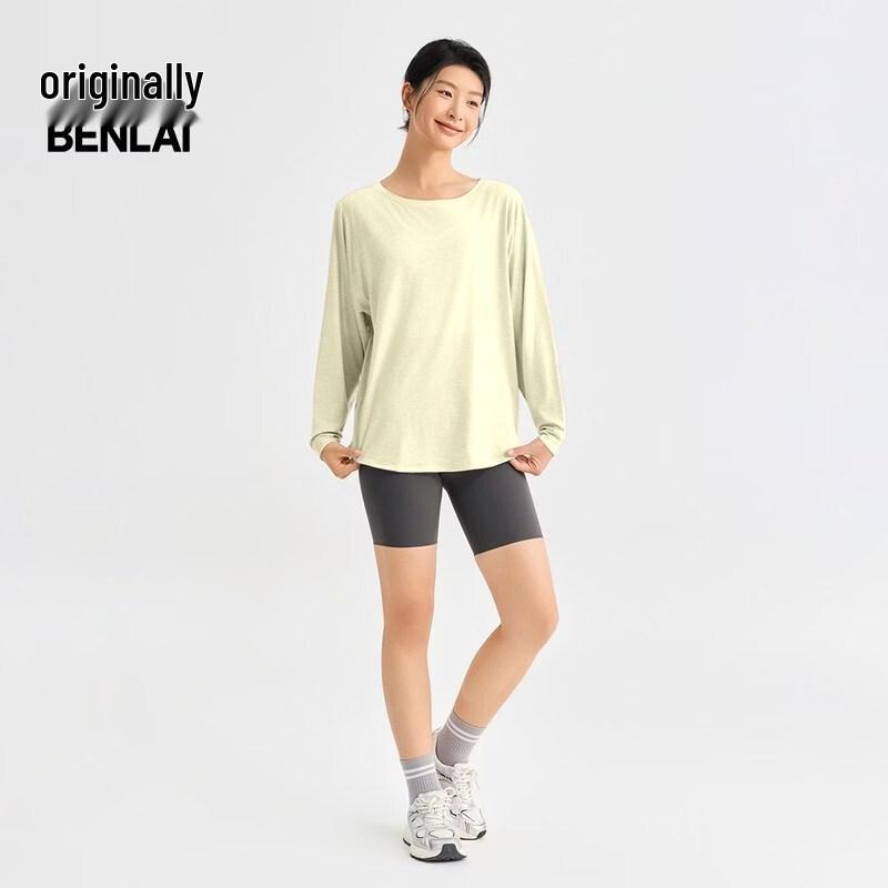 BENLAI Women's Wool Blend Crew Neck Long Sleeve T-Shirt