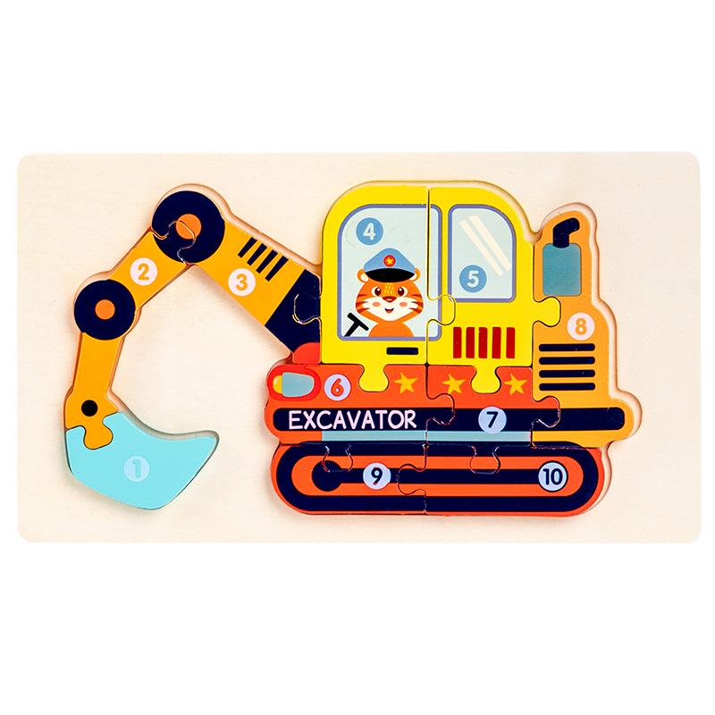 Large Wooden Buckle Puzzle for Early Educational Development, Ages 1-4
