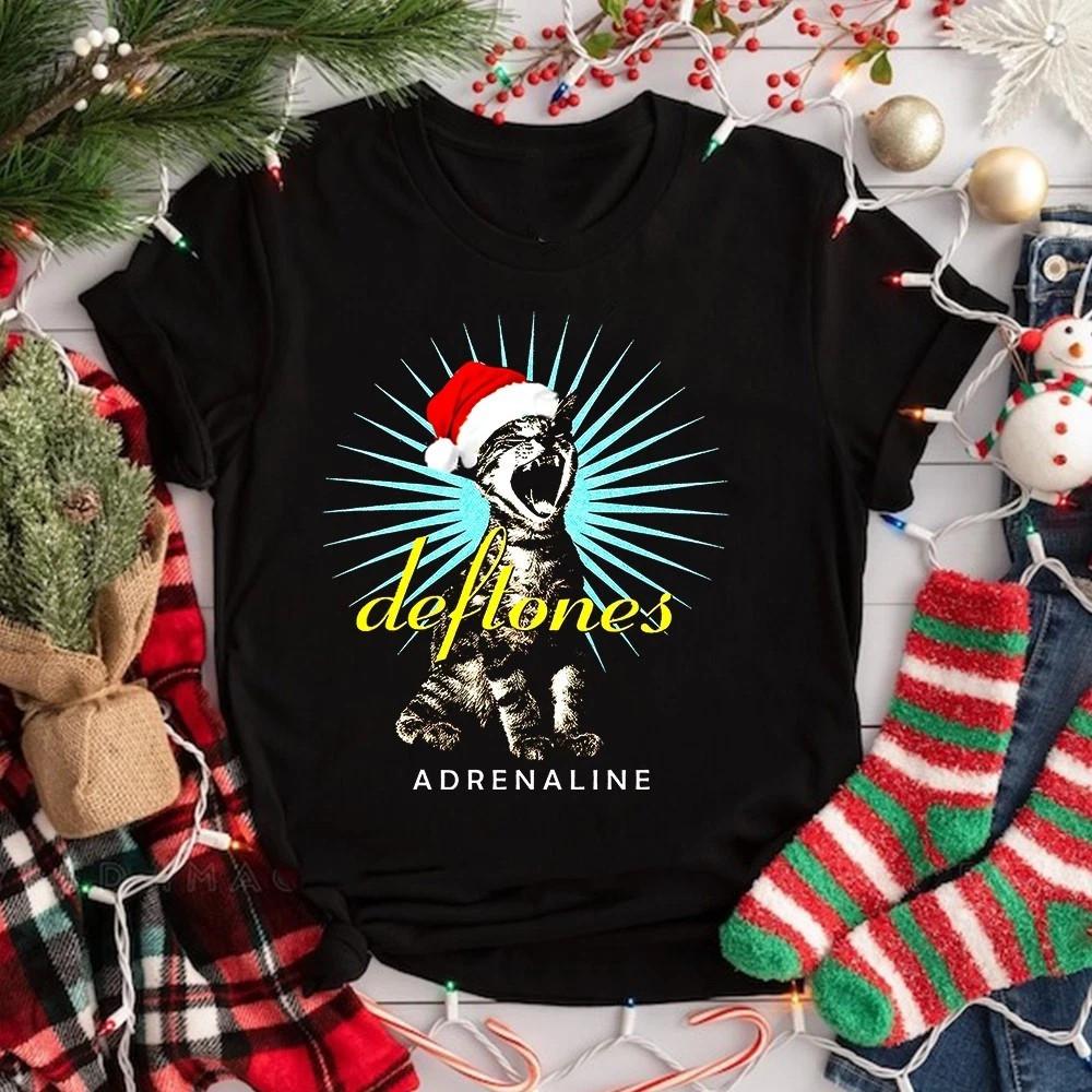 Deftones Band Merry Christmas Gift For Fans Cotton Black S-5XL T Shirt US002 S