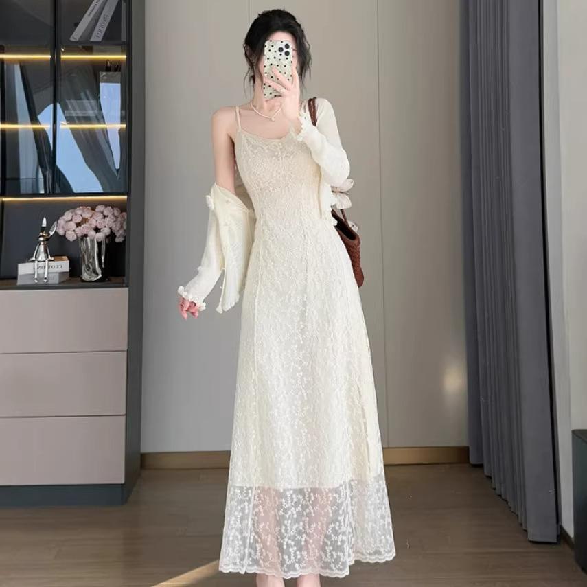 French Lace Tulle Suspender Dress, Children's Summer Explosion, High-end Temperament, Beautiful Vacation Dress