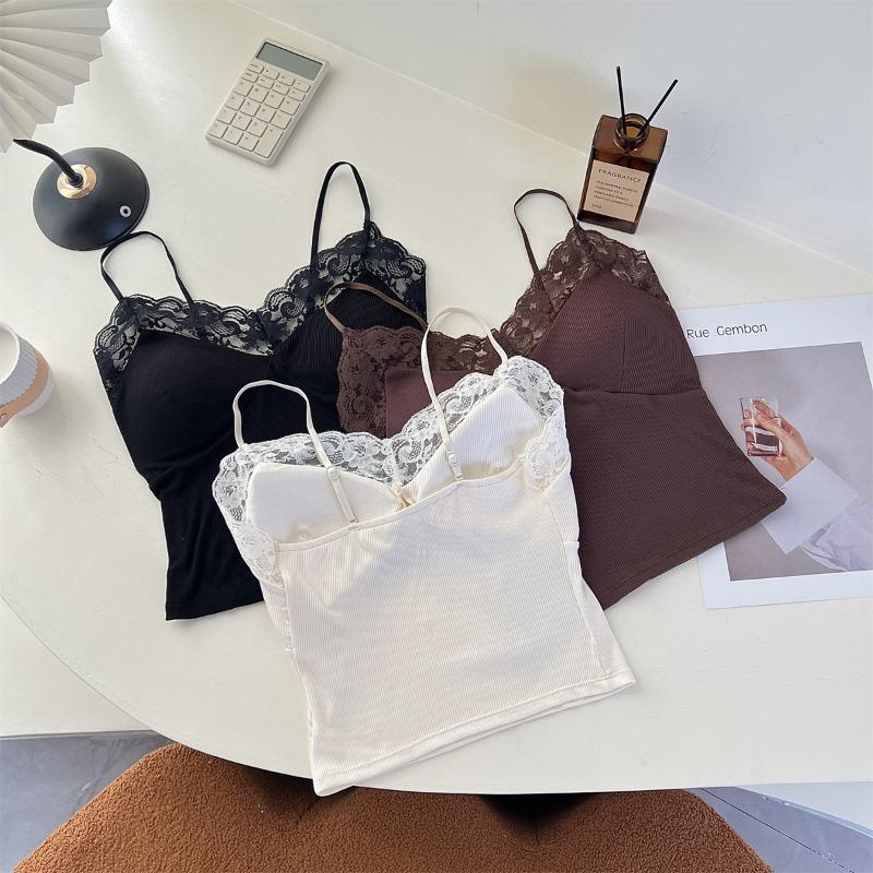 Rajonowy obcisły top na ramiączkach ze szczegółem na plecach do wiosennego warstwowania