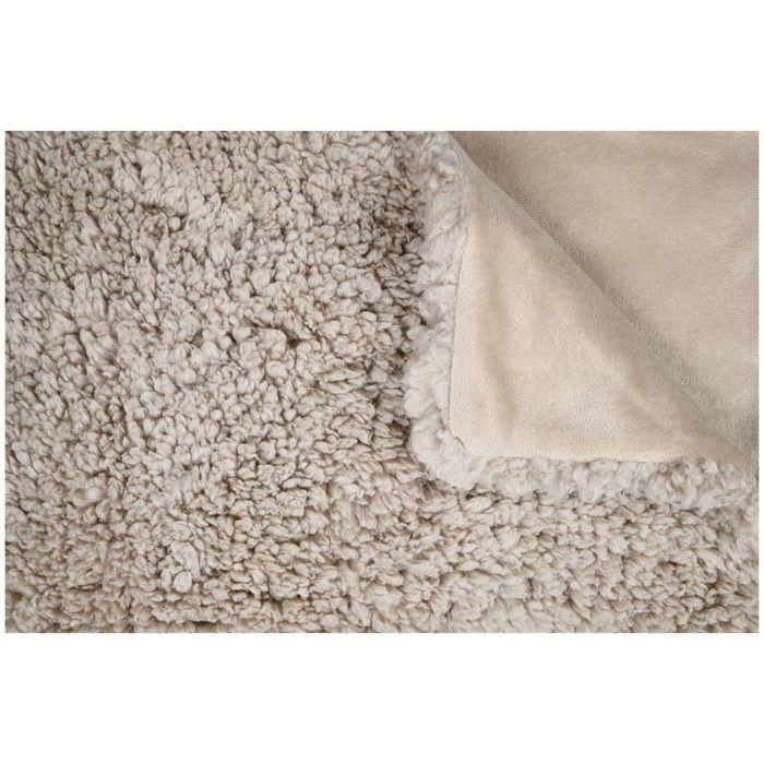 Plaid - Collection Dude - 130 x 150 cm - 100 % polyester - Couleur taupe