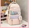 The schoolbag is high-value, fresh and cute, and the second-dimensional schoolbag has a large capacity.