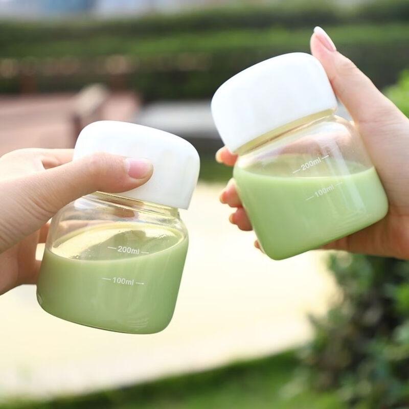 OLOEY Attractive Heat-Resistant Mini Glass Cup with Scale