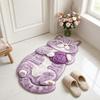 2D Home Decor Carpet Anti-fouling Cartoon Carpet Soft Cat-Shaped Area Rug  Bedrooms