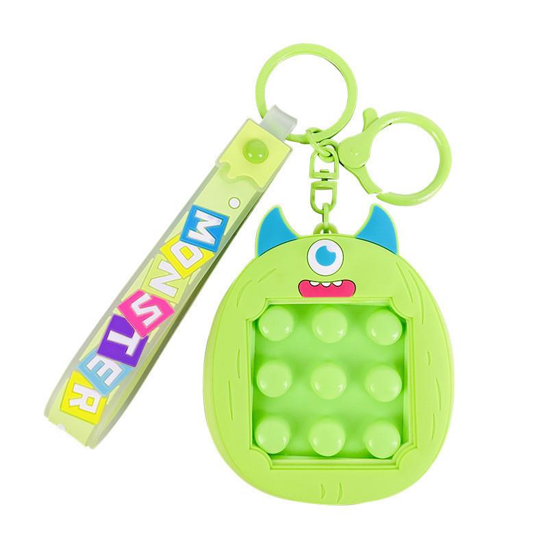 Stress Monster Cute Relief Squeeze Toy Keychain Adorable Pvc Zinc Gift Alloy