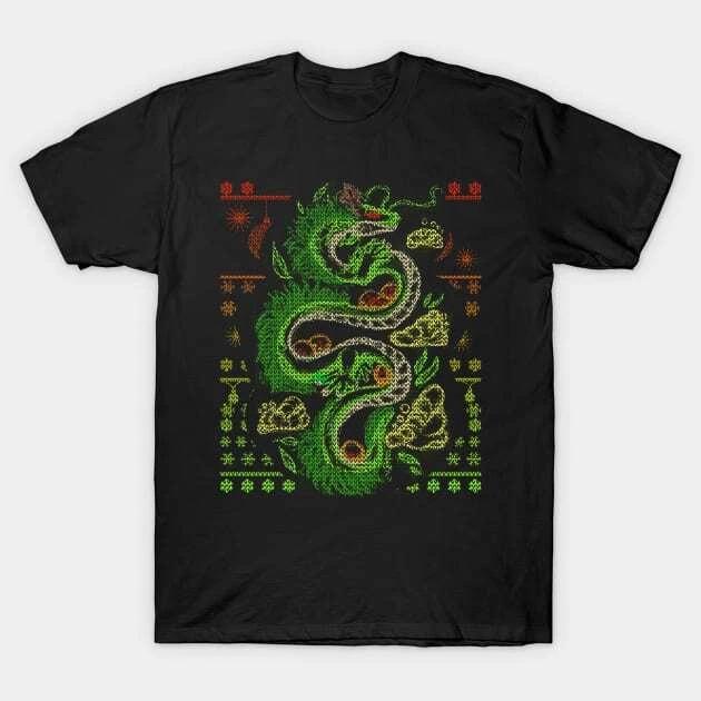 Ugly Christmas Dragon Sweater Made in Australia T-Shirt S