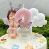 Creative Design Pink White Butterfly Number Candle Birthday Candle Cake Decoration Party Candle