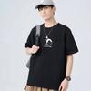 New Men's Round Neck Short Sleeve Mercerised Cotton T-shirt Loose Casual T-shirt Tops