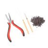 Hair Extension Kit Plier Pulling Hook Needle Extension Beads Tool Set for Extending Hair