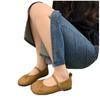 Spring new fairy style one-word buckle with Mary Jane shoes round head flat-bottomed temperament fashionable versatile small leather shoes single shoe