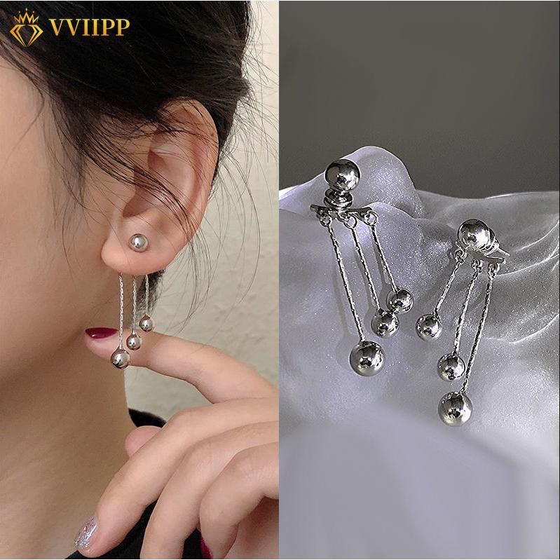 

IF ME Элегантный шар Бахрома Серьги для женщин Серебряная шпилька Серьги Аксессуары Ювелирные изделия