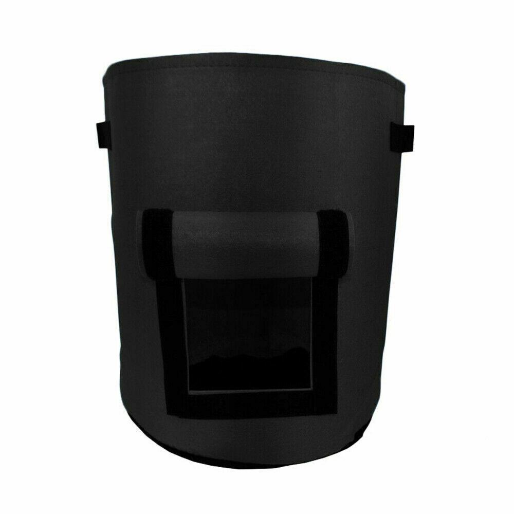 

5710 Овощные галлоновые мешки для выращивания Садовые посадочные мешки Мешок для выращивания Картофельный горшок Кашпо 23*28cm/5 Gallon чёрный