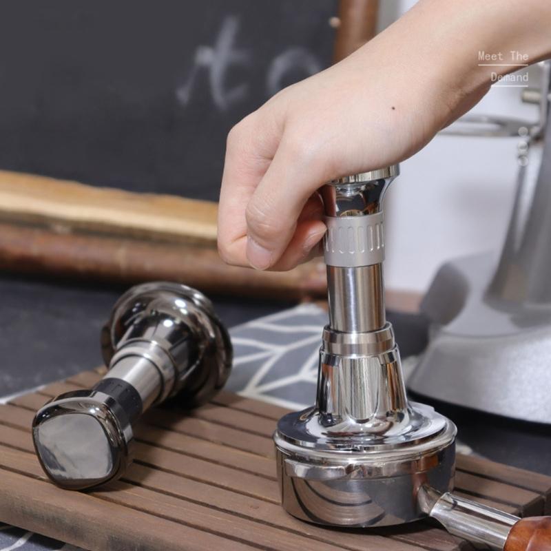 Adjustable Constant Pressure Coffee Tamper Stainless Steel Spring Load Espresso Tool Ergonomic Handle For Baristas Use