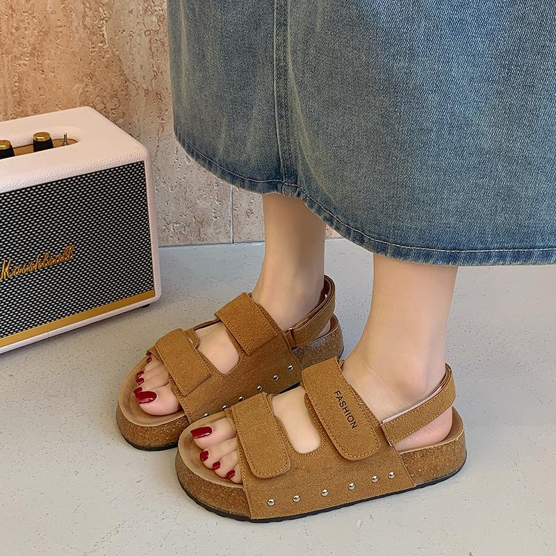 

Sandals women s summer new versatile outer wear sandals leopard print word belt fashion sandals 40 малиновый