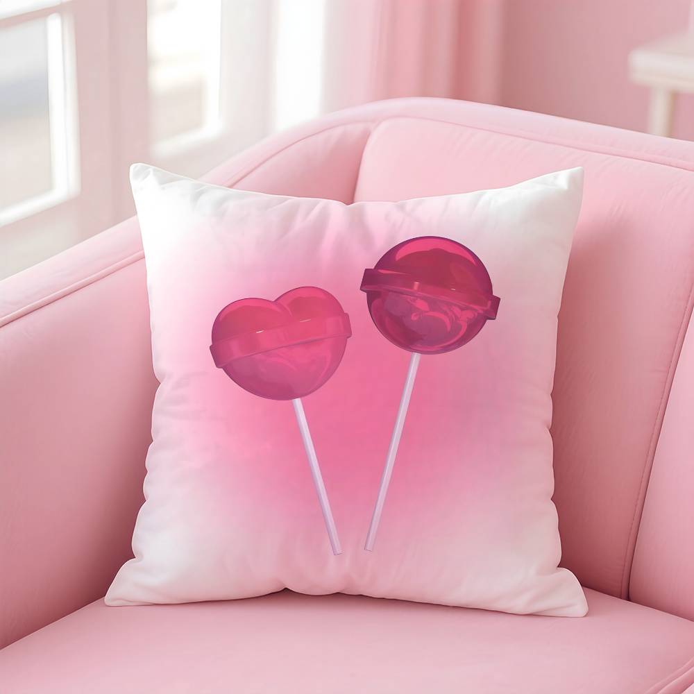 sweet pink candy Pillow Case pattern printing pillowcase living room sofa cushion cover bedroom room decor