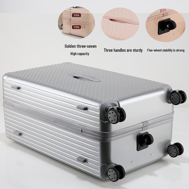 Sturdy 5-Wheel Lightweight Suitcase with Large Capacity & Combination Lock