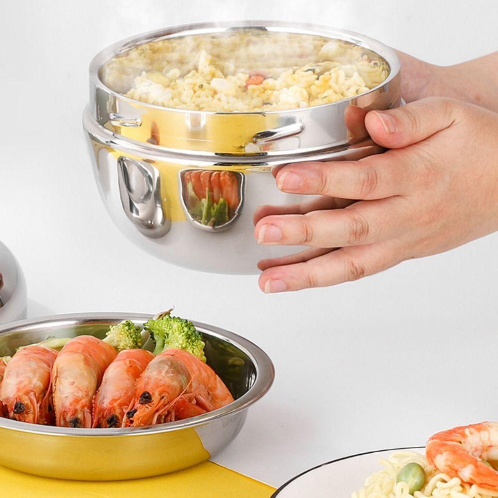 Double Layer Stainless Steel Thermal Lunch Box Anti-scalding Food Storage Box  Worker