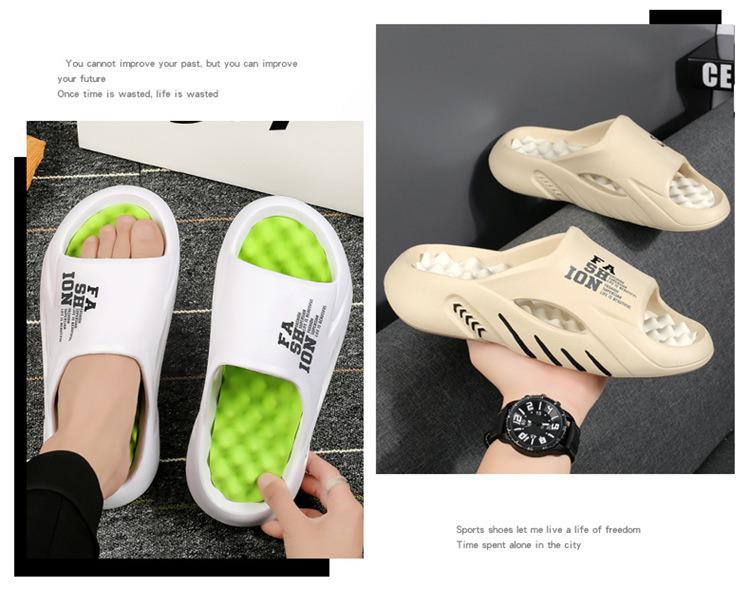 Two-Color Non-Slip Flip-Flops: Trendy Plus Size Beach Slippers for Men & Women