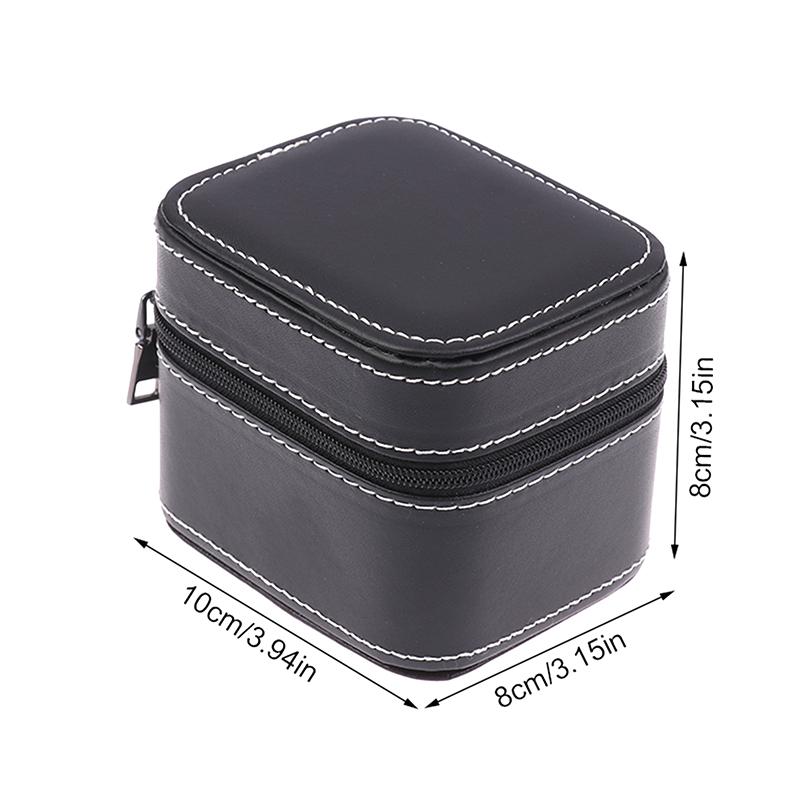 Advanced PU Leather Car Line Watch Box Business Pocket Watch Portable Zipper Fashion Single Watch Packaging Storage Box