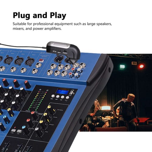 Wireless Instrument Microphone, Pickup Microphone for Horn, Trumpet, Clarinet, UHF Clip-on Gooseneck Condenser Microphone for Saxophone