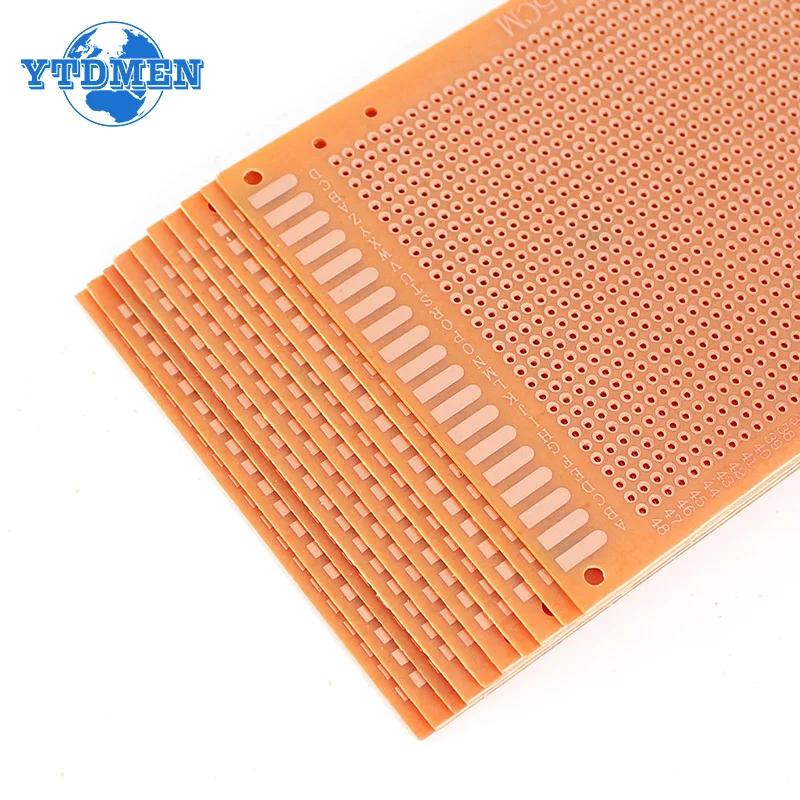 5 Stück Universalplatine Einseitig Prototyp PCB 9x15cm Gelb DIY Experimentell Bakelit Kupferplatte Leiterplatten Bausatz