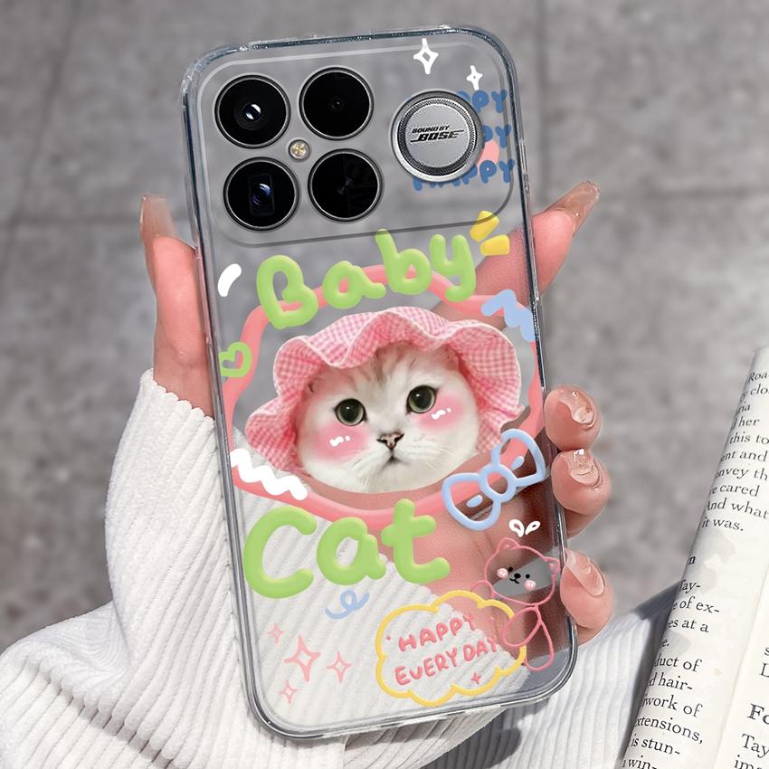 Covers For Xiaomi Poco F8 Ultra F8 F5 Pro F3 C50 C40 Mi Note 2 3 Transparent TPU Phone Case Cute Pet Dog Soft Silicone Dustproof Shell For Xiaomi Capa