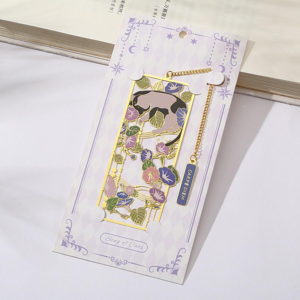 Metal Hollow Bookmark 3D Book Clip Retro Metal Bookmark  Stationery