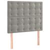 Vidaxl Letto Continentale Con Materasso, Grigio Chiaro, Velluto, 80X200 Cm