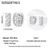 Snowflake Zircon Earrings Star Petal 925 Sterling Silver Women Zircon Ear Studs Sparkling Pave Hoop Earring Jewelry Gift